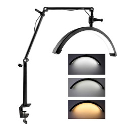 Лампа безтіньова настільна LED Smart Moon Light M16X на струбцині 20 Вт колір чорний
