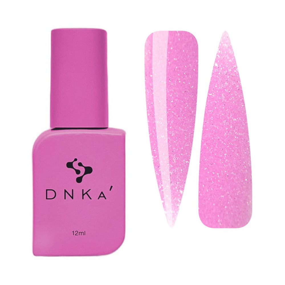 Жидкий гель DNKa Liquid Acrygel 0001 Bubble Gum розовый с шиммером для укрепления ногтей 12 мл