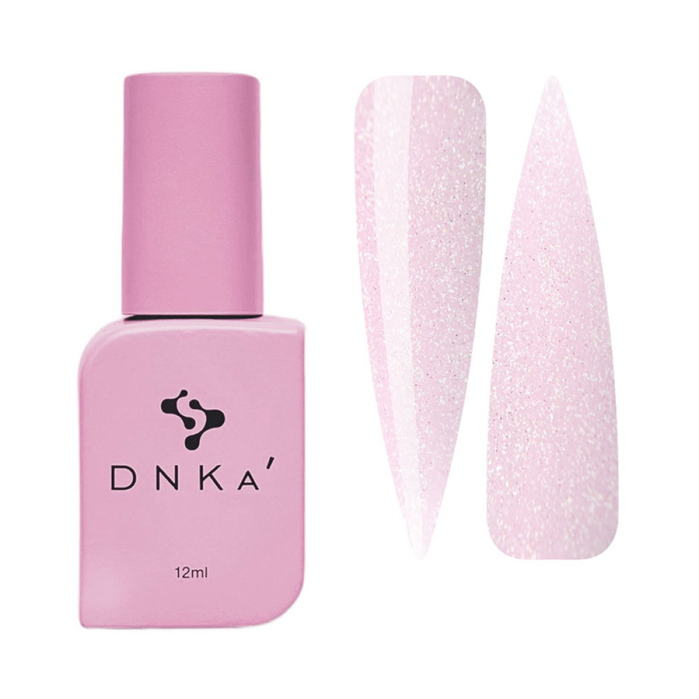 Жидкий гель DNKa Liquid Acrygel 0005 Marzipan для укрепления ногтей холодный нежно-розовый с шиммером 12 мл