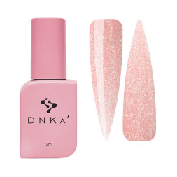 Жидкий гель DNKa Liquid Acrygel 0006 Shine Peach для укрепления ногтей нежный персиково-розовый с шиммером 12 мл