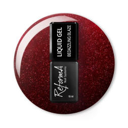 Рідкий гель ReformA Liquid Gel Shimmer 943180 Bedazzling Blaze червоний вогонь з шимером 10 мл