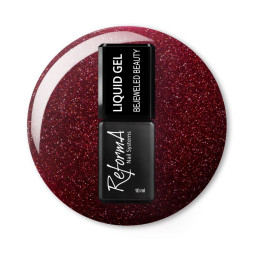 Рідкий гель ReformA Liquid Gel Shimmer 943181 Bejeweled Beauty рубіновий з шимером 10 мл