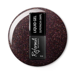 Рідкий гель ReformA Liquid Gel Shimmer 943179 Supernova Swirl сливове бордо з шимером 10 мл