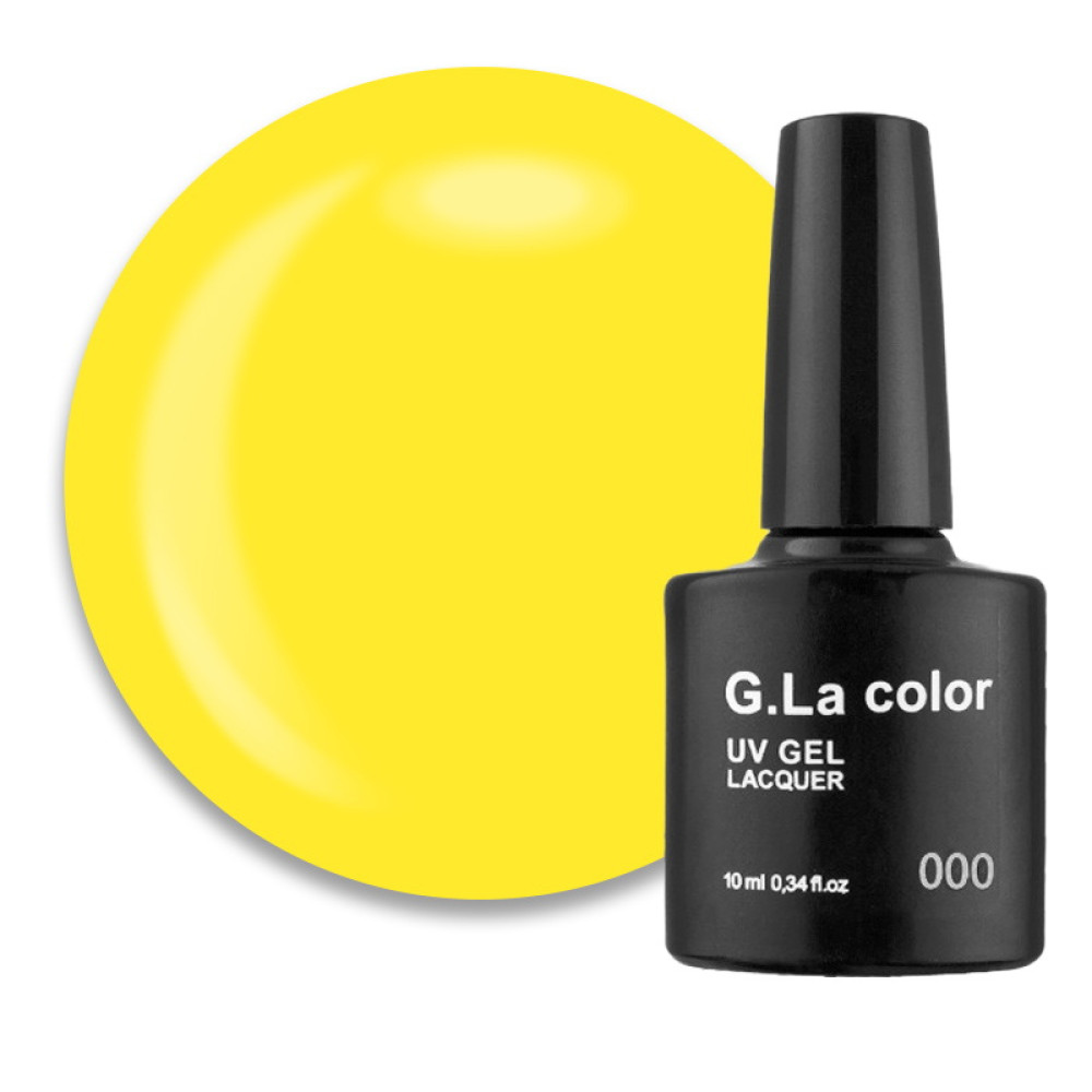 Гель-лак G.La color 204 яскравий насичено-жовтий. 10 мл