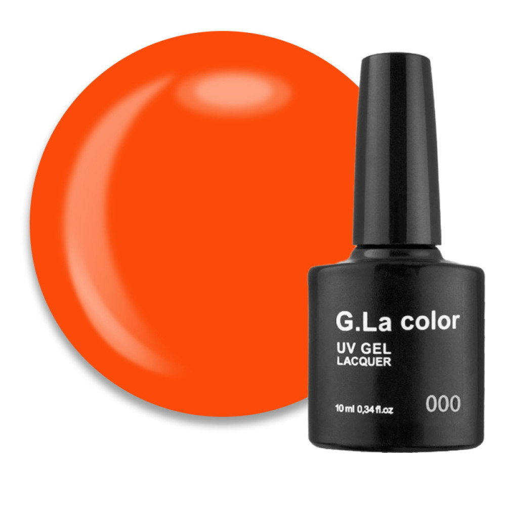 Гель-лак G.La color 208 оранжевый неон. 10 мл