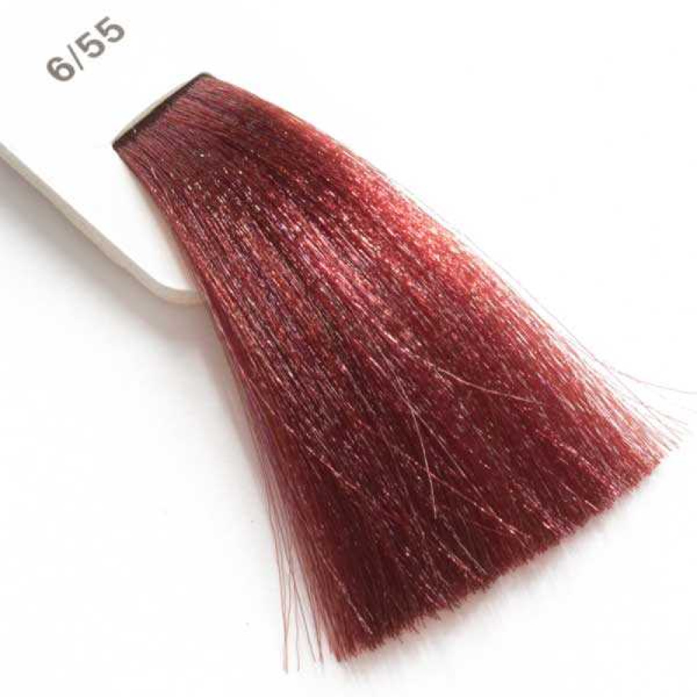 Крем-краска для волос Lisap LK Creamcolor OPC 6/55, темный блондин интенсивно-красный, 100 мл