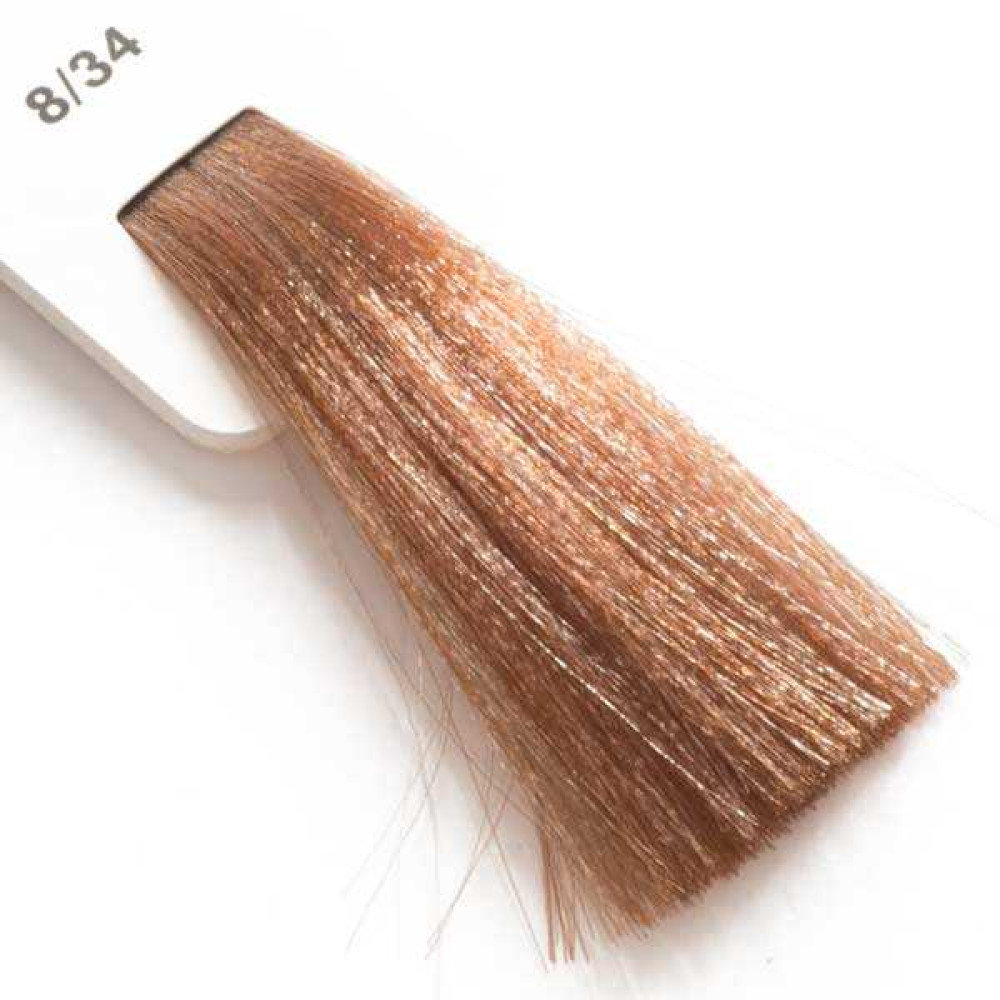 Крем-краска для волос Lisap LK Creamcolor OPC 8/34. светлый блондин золотисто-махагоновый. 100 мл