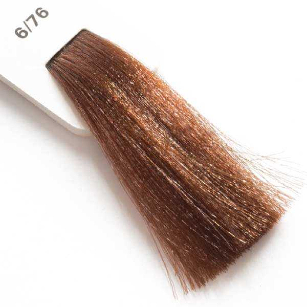 Крем-краска для волос Lisap LK Creamcolor OPC 6/76. темный блондин бежево-медный. 100 мл