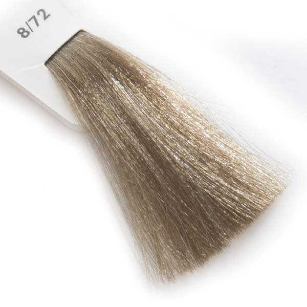 Крем-краска для волос Lisap LK Creamcolor OPC 8/72, светлый блондин бежево-пепельный, 100 мл