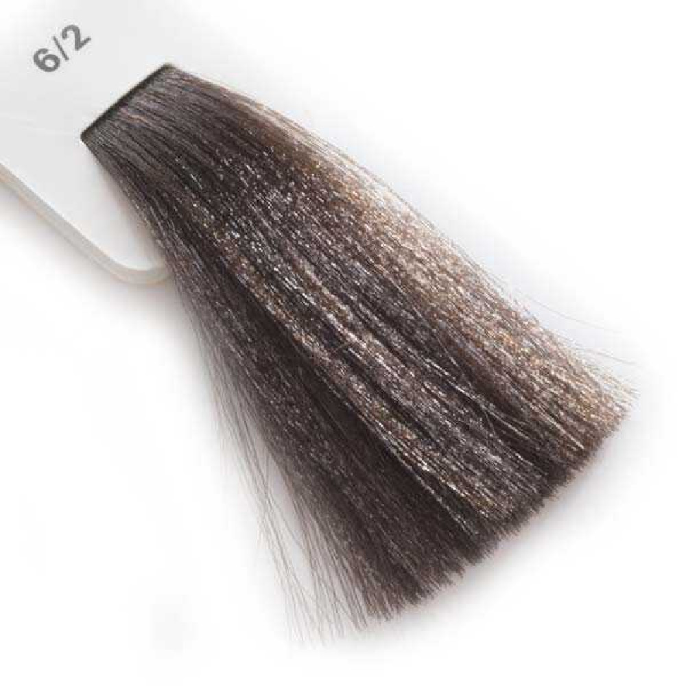 Крем-краска для волос Lisap LK Creamcolor OPC 6/2. темный блондин пепельный. 100 мл