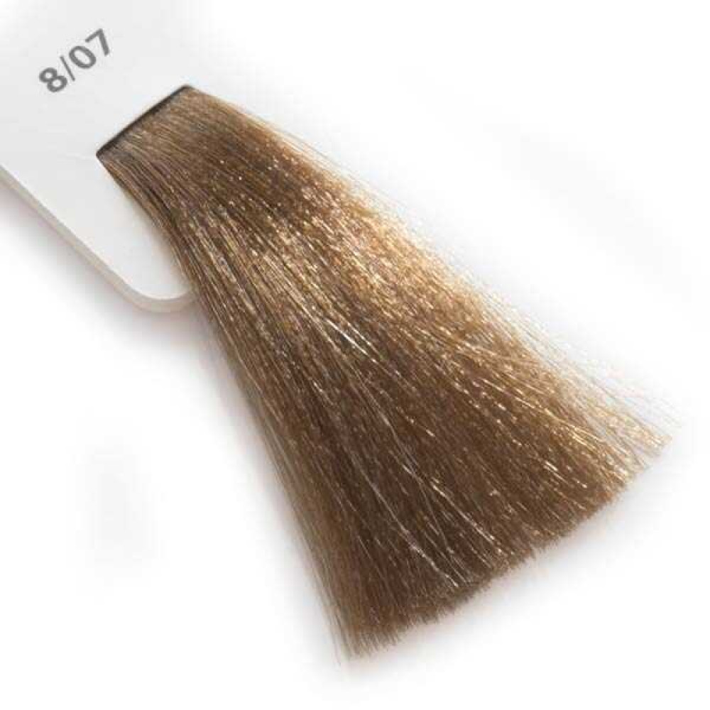Крем-краска для волос Lisap LK Creamcolor OPC 8/07, светлый блондин натуральный бежевый, 100 мл