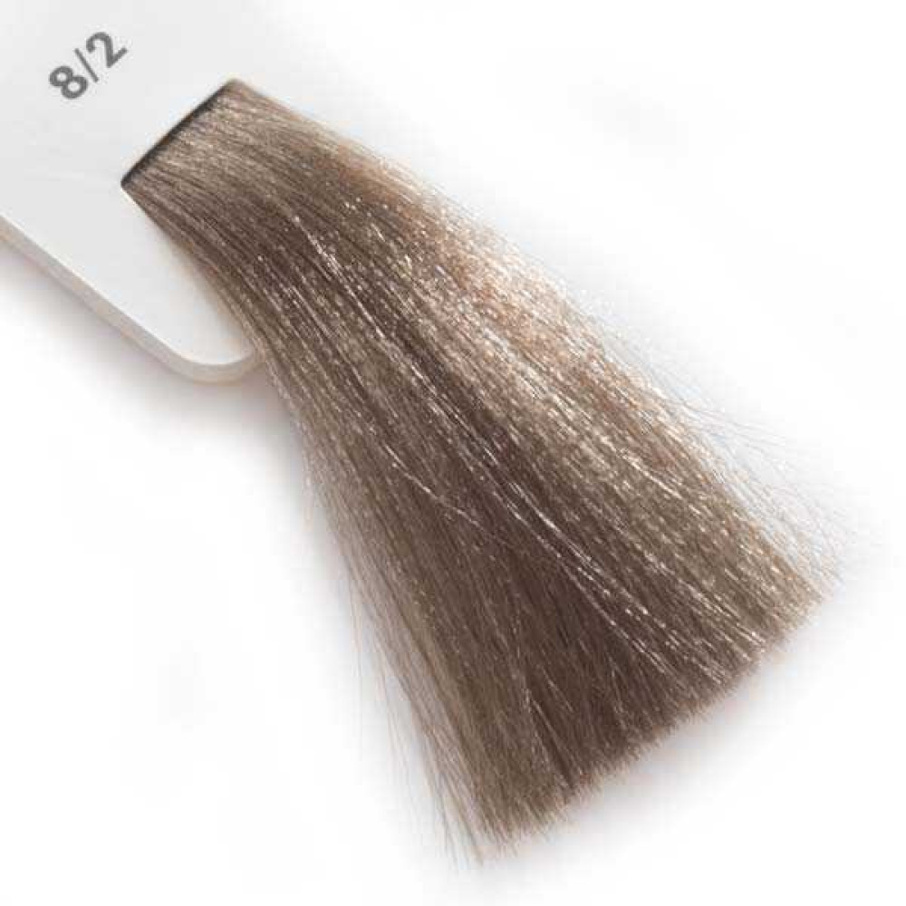 Крем-краска для волос Lisap LK Creamcolor OPC 8/2, светлый блондин пепельный, 100 мл