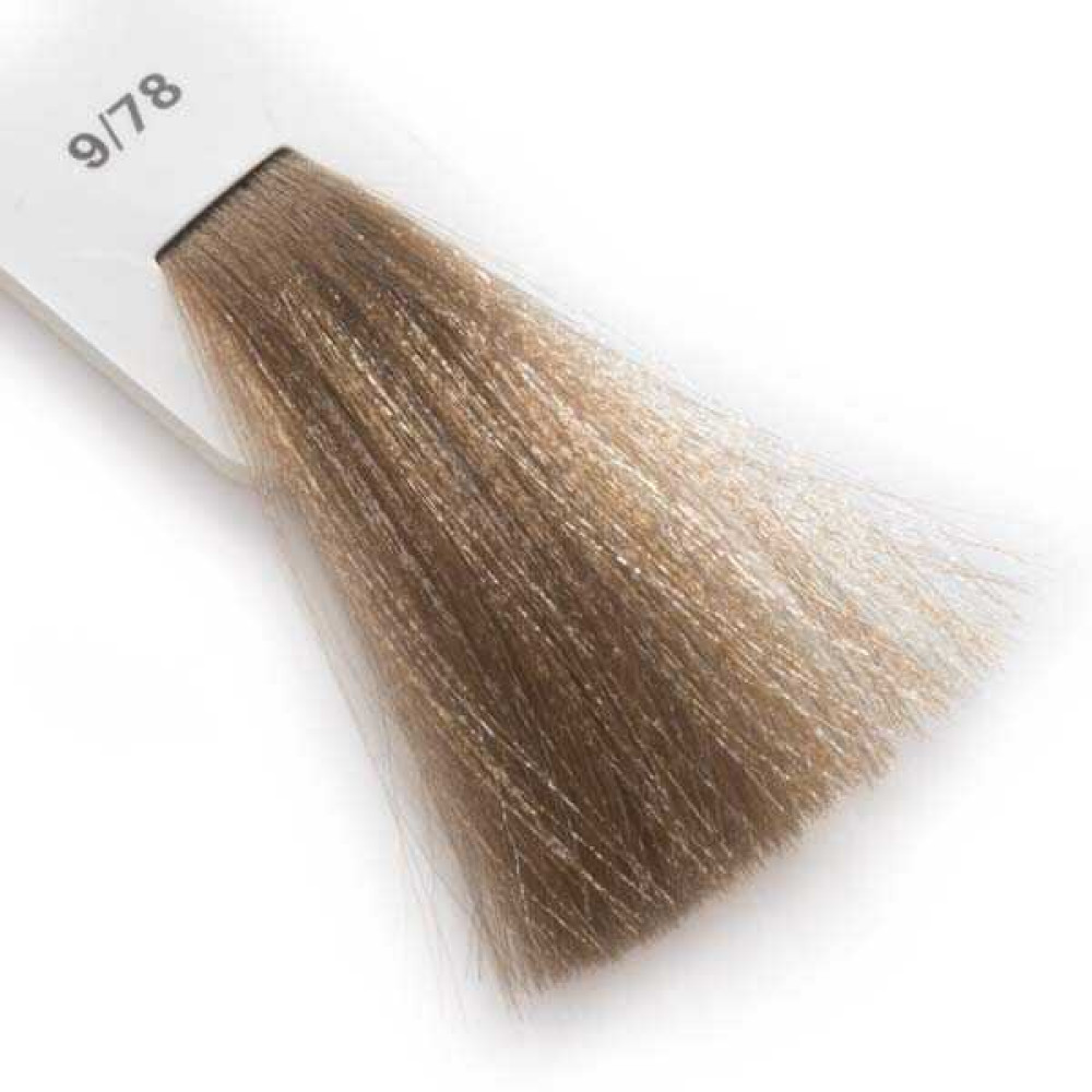 Крем-краска для волос Lisap LK Creamcolor OPC 9/78. очень светлый блондин мокко. 100 мл