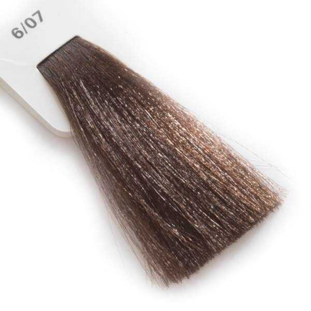 Крем-краска для волос Lisap LK Creamcolor OPC 6/07, темный блондин натуральный бежевый, 100 мл