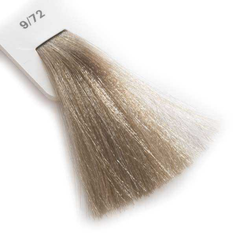 Крем-краска для волос Lisap LK Creamcolor OPC 9/72. очень светлый блондин бежево-пепельный. 100 мл