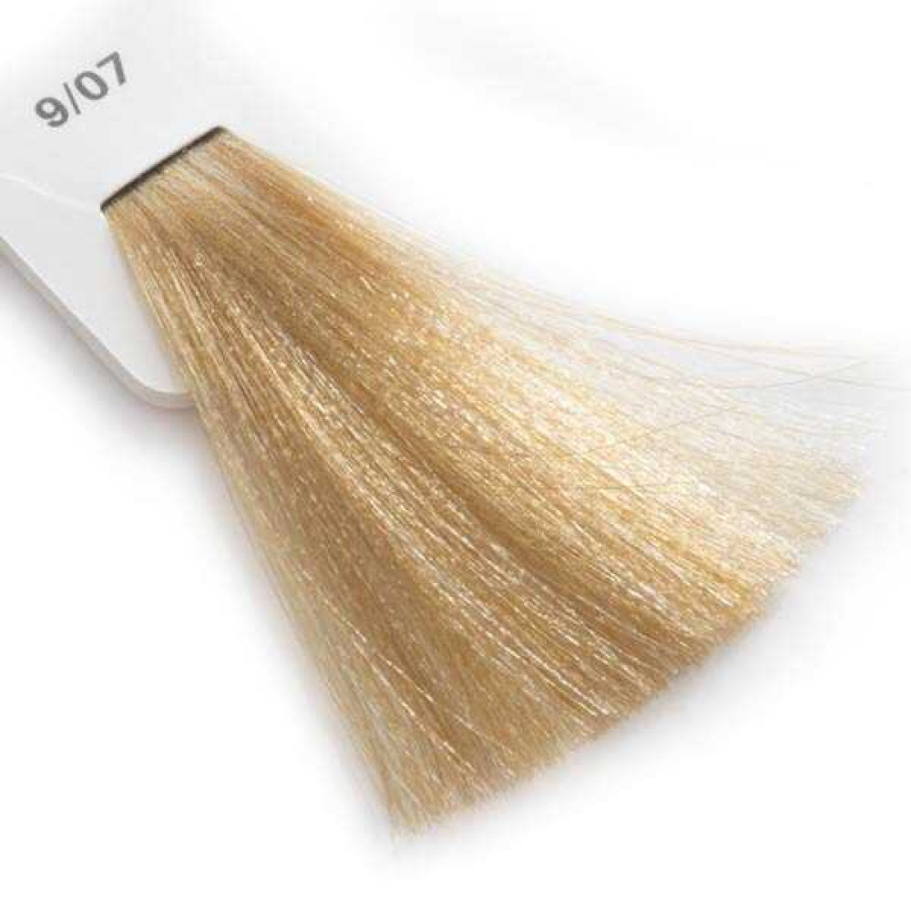Крем-краска для волос Lisap LK Creamcolor OPC 9/07. очень светлый блондин натуральный. 100 мл