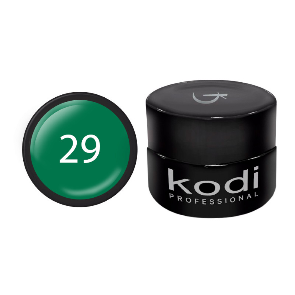 Гель-фарба Kodi Professional 29. колір насичений зелений. 4 мл