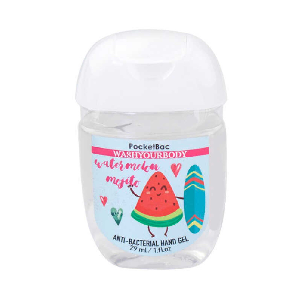 Санитайзер Washyourbody PocketBac Watermelon Mojito, арбуз,  29 мл