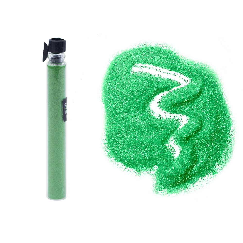 Блестки Salon Professional, размер 004 916, цвет зелёный, в пробирке