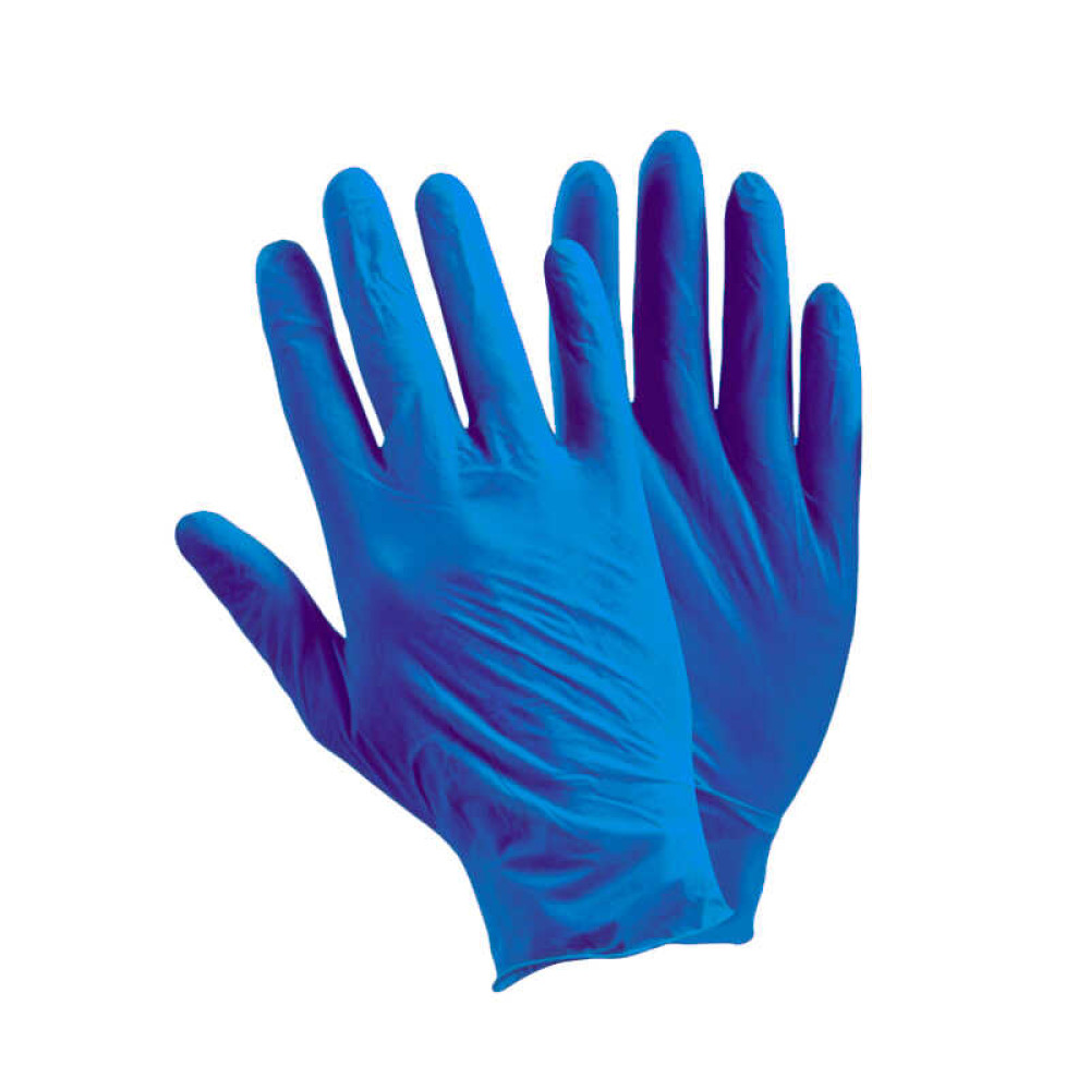 Перчатки нитриловые упаковка - 50 пар, размер L (без пудры), темно синие