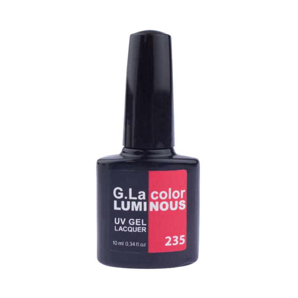 Гель-лак G.La color UV Gel Lacquer 235 малиновий з дрібними шимерами