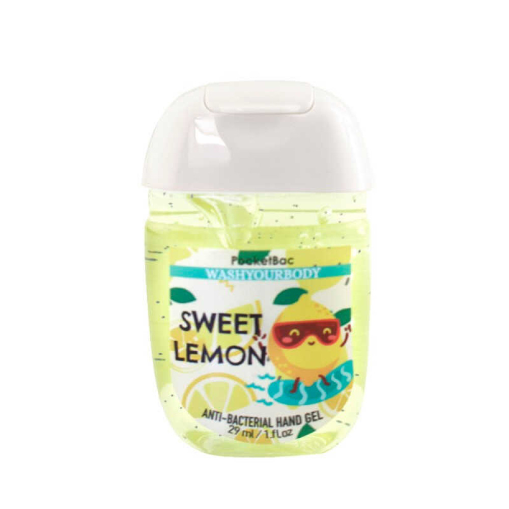Санитайзер Washyourbody PocketBac Sweet Lemon, сладкий лимон, 29 мл