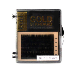 Ресницы Kodi professional Gold Standart B 0.10 (6 рядов: 10 мм), черные