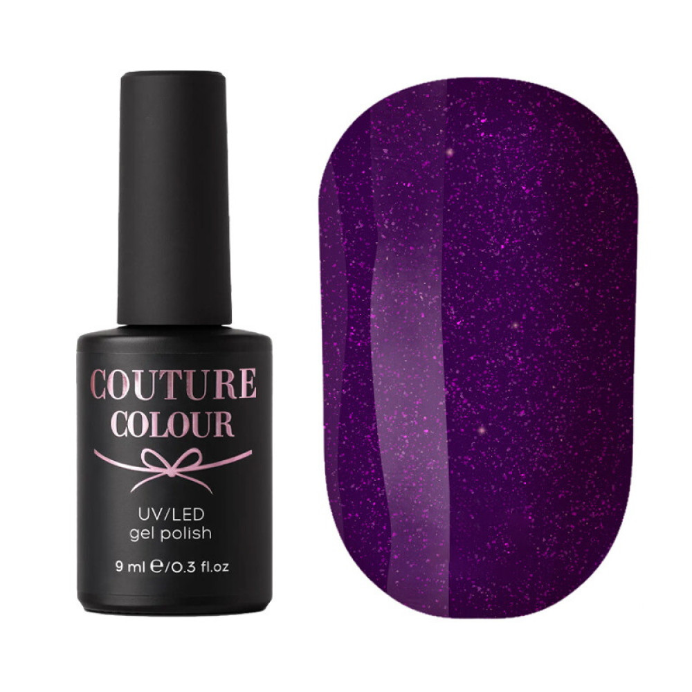 Гель-лак Couture Colour 030 фіолетовий з блискітками. 9 мл