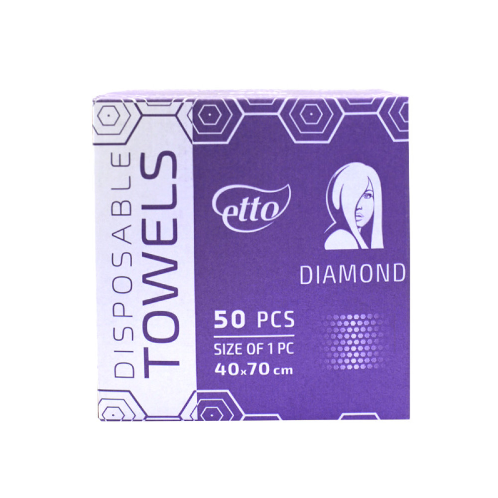 Одноразовые полотенца Etto Diamond соты. 40 х 70 см. 50 шт.