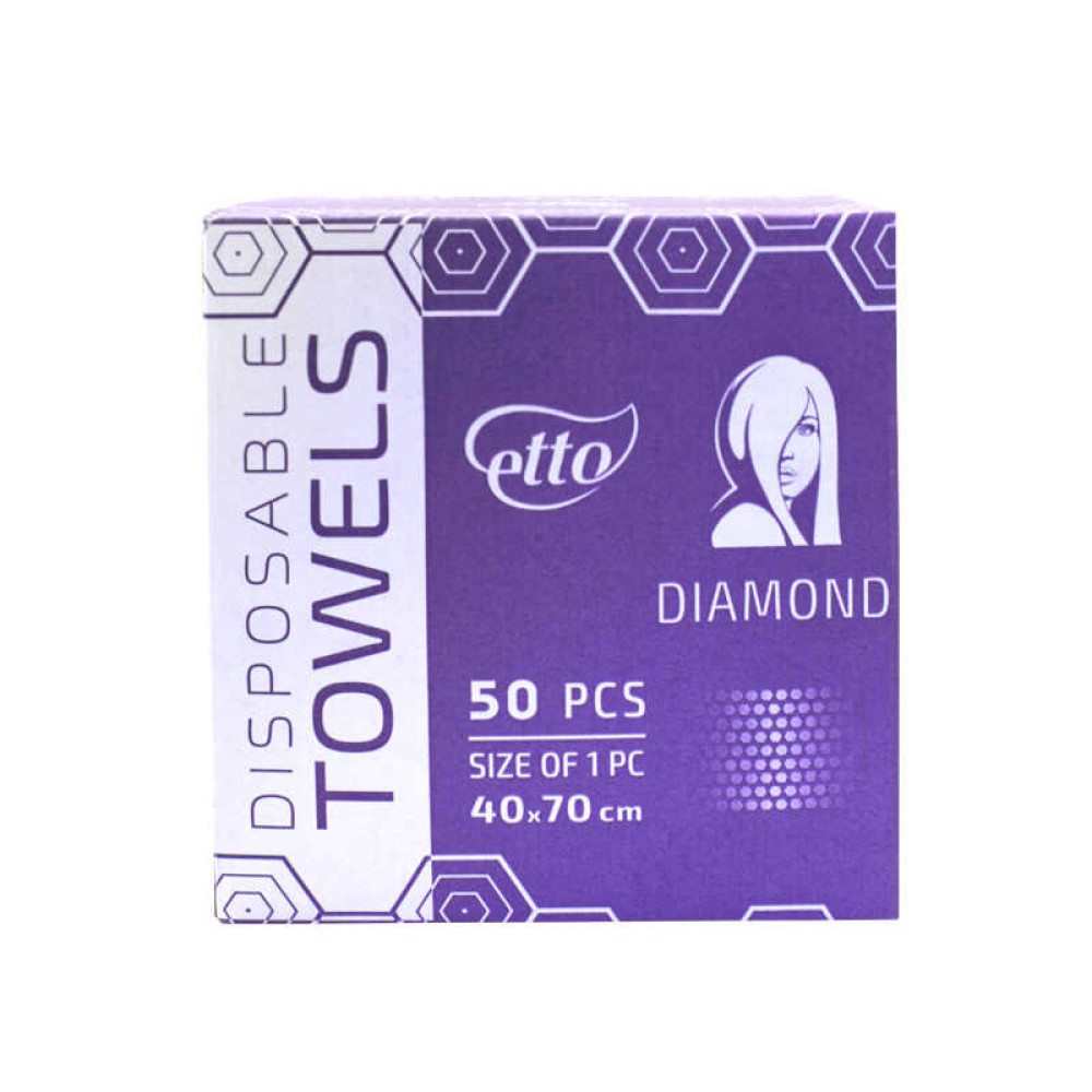 Одноразовые полотенца Etto Diamond соты. 40 х 70 см. 50 шт.