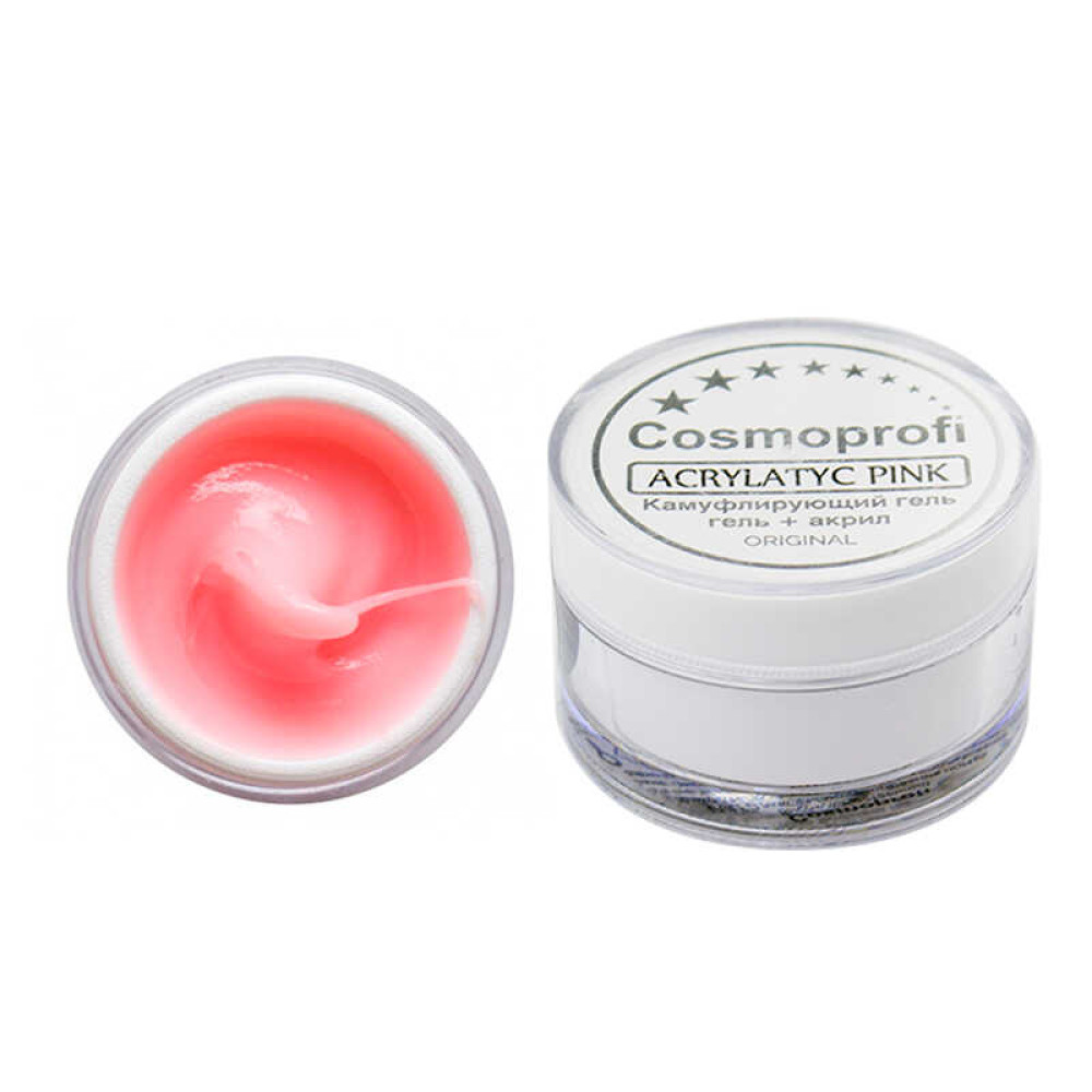 Акрил-гель Cosmoprofi Professional Aсrylatic Pink, молочный розовый, 15 г