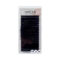 Вії Lamour D 0,085 (20 рядків: 7-12 мм), чорні