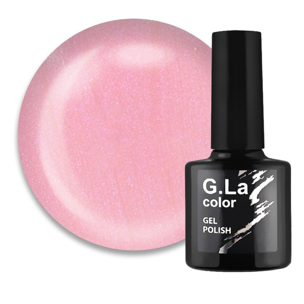 Гель-лак G.La color NEW 008 розовый персик, с перламутром, 10 мл