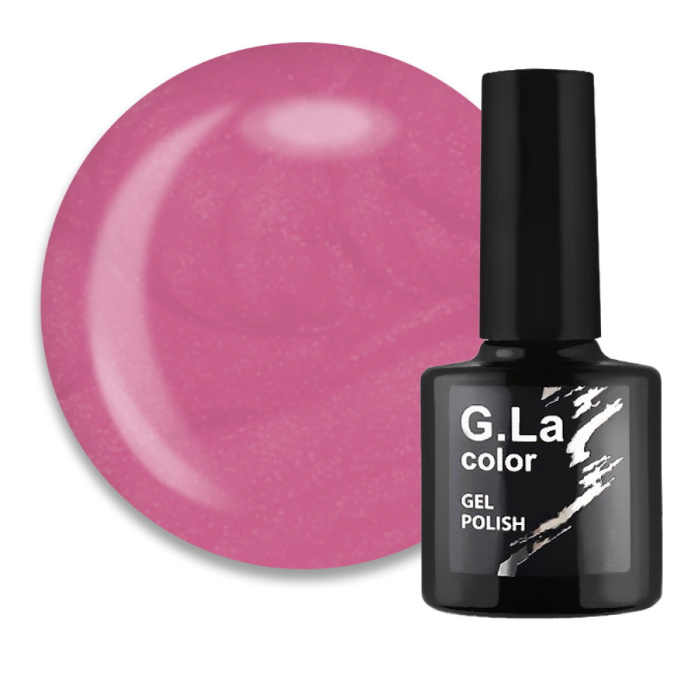 Гель-лак G.La color NEW 011 мягкий розово-малиновый, с перламутром, 10 мл