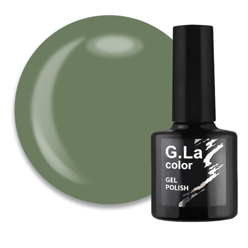 Гель-лак G.La color NEW 025 зеленый хаки, 10 мл