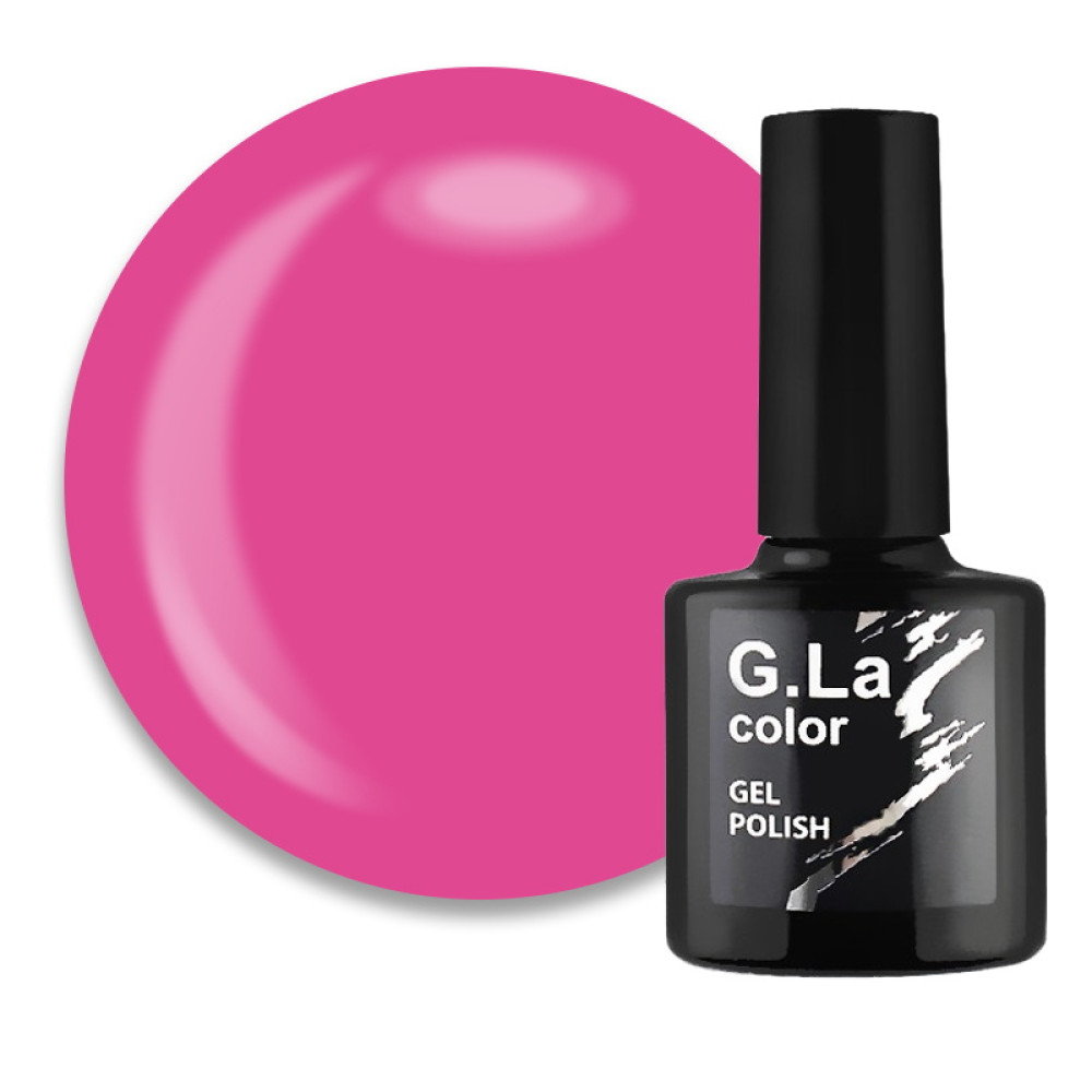 Гель-лак G.La color NEW 077 яскравий рожевий. з флуоресцентним ефектом. 10 мл