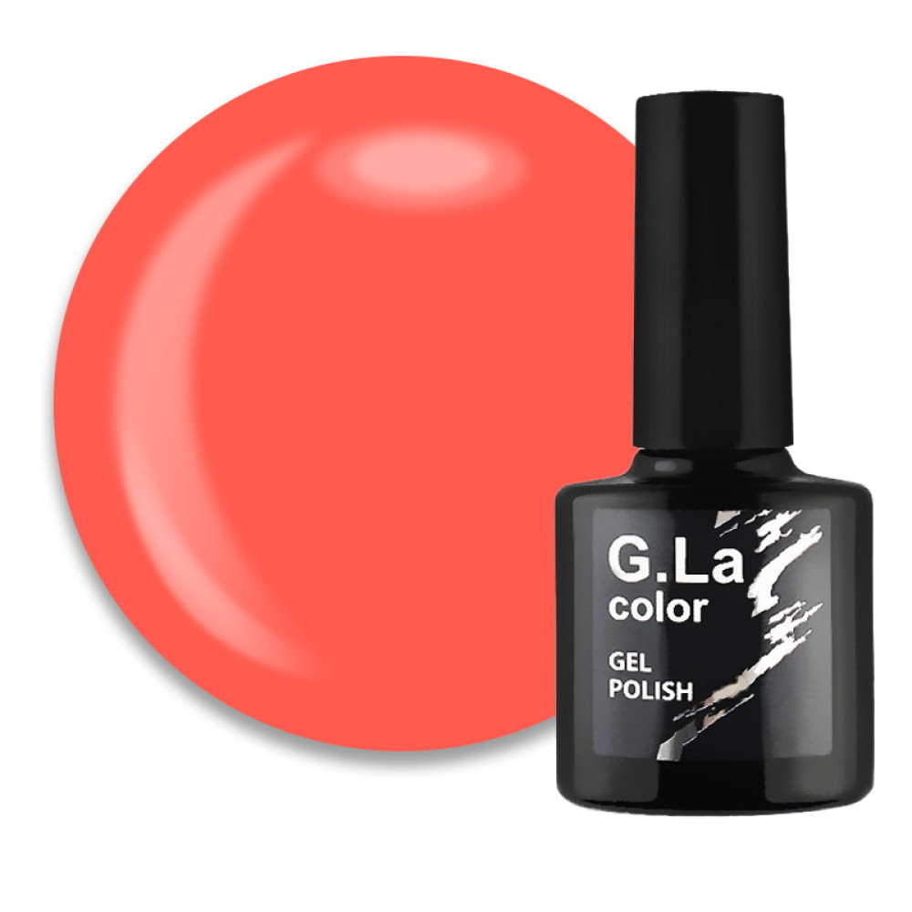 Гель-лак G.La color NEW 079. неоновый коралловый. с флуоресцентным эффектом. 10 мл