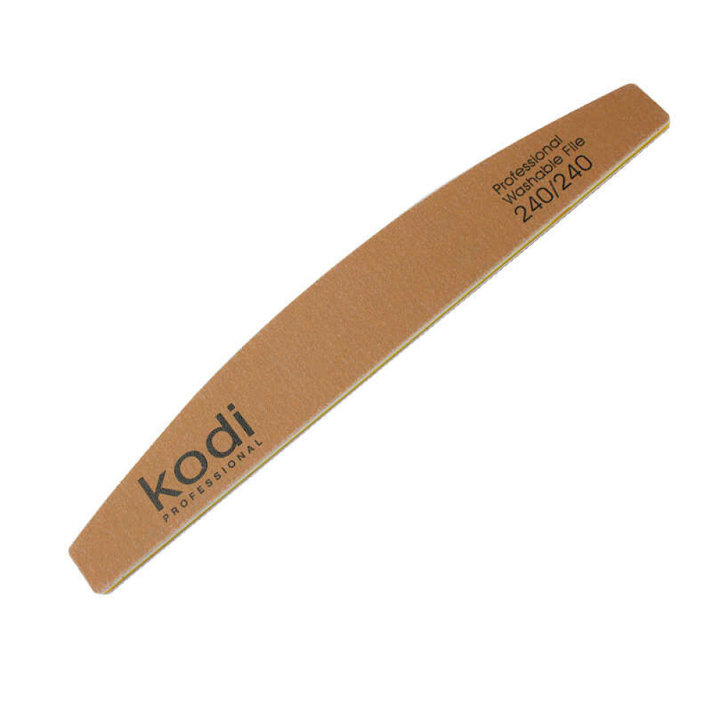 Пилка для нігтів Kodi Professional 240/240 півмісяць. колір золотистий