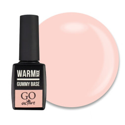 База камуфлиююча каучукова для гелю і гель-лаку GO Active Gummy Base Coat 01 Warm Nude. 10 мл