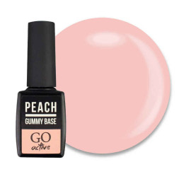 База камуфлююча каучукова для гелю і гель-лаку GO Active Gummy Base Coat 04 Peach. 10 мл