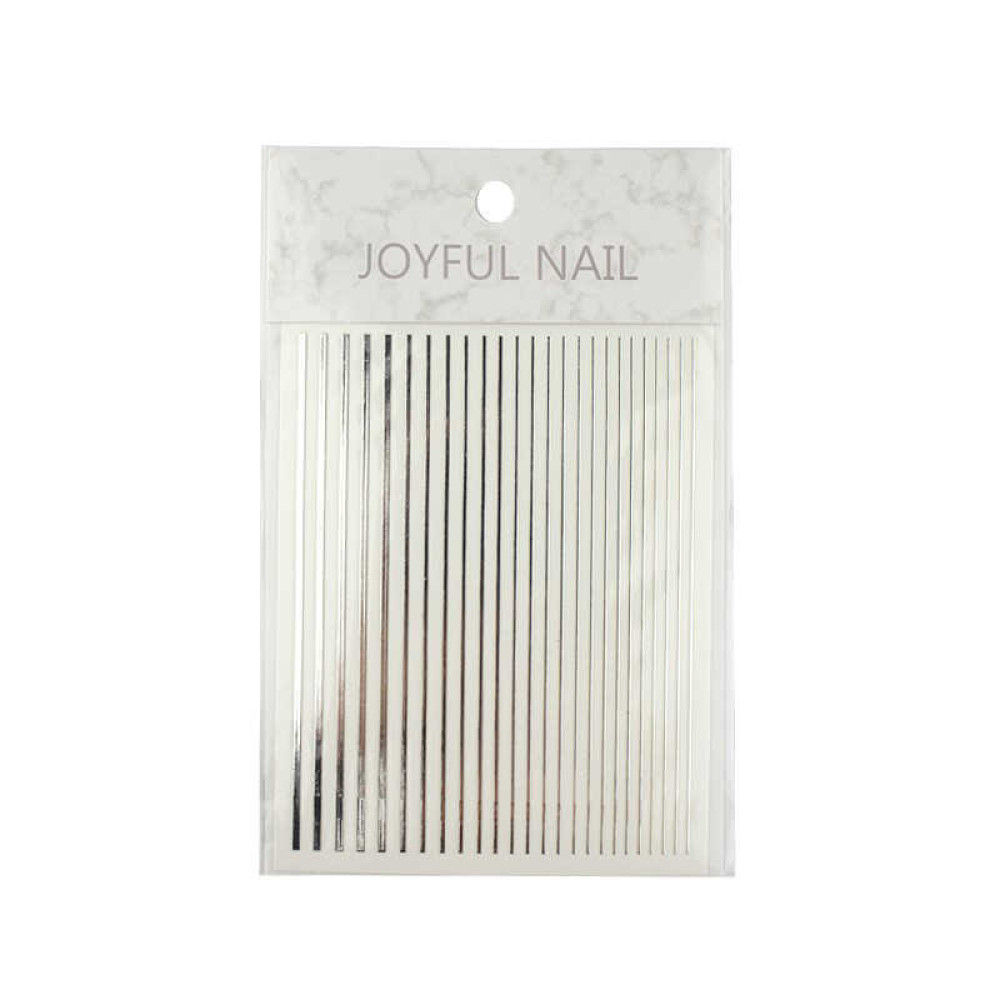 Гнучка стрічка для нігтів Joyful Nail. колір срібло