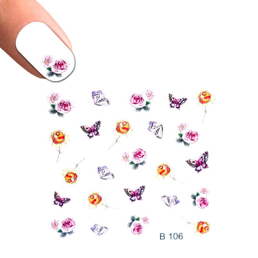 Слайдер-дизайн 3D В106 Квіти. метелики