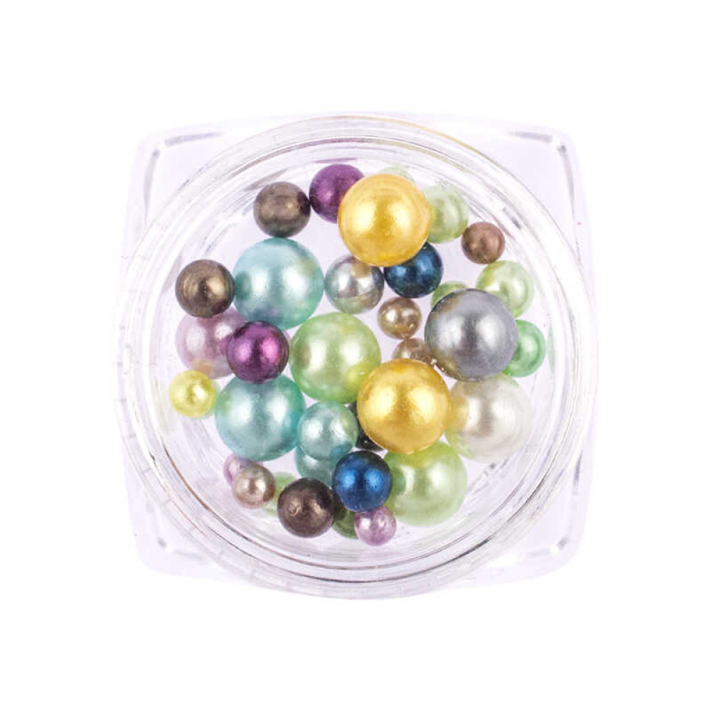 Декор для нігтів в баночці перли. колір в асортименті