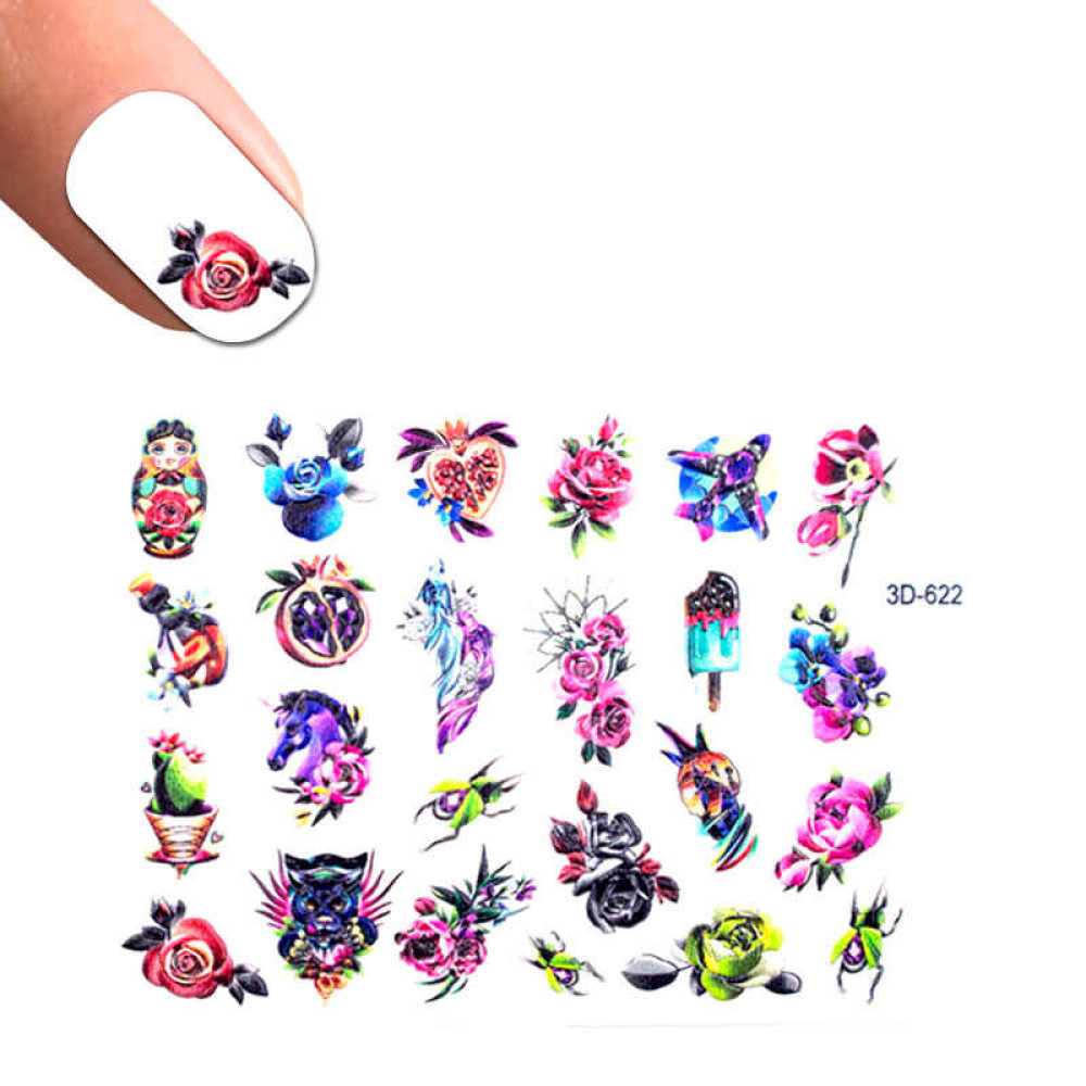 Слайдер-дизайн 3D 622 Цветы. насекомые