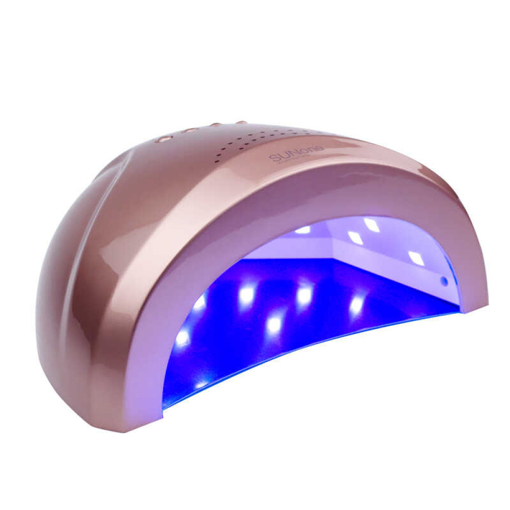 УФ LED лампа світлодіодна Sun One 48 Вт і 24 Вт. таймер 5. 30 і 60 сек. колір рожева бронза