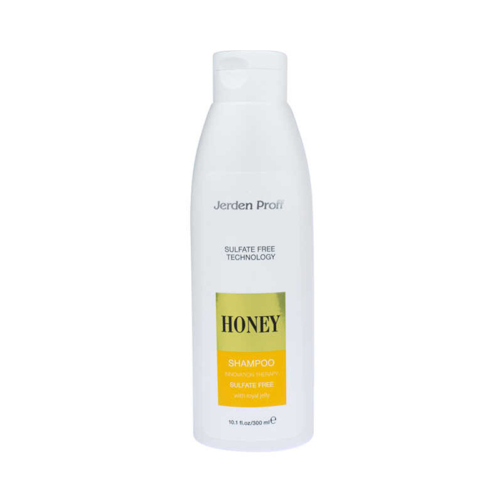 Шампунь для волос Jerden Proff Honey. безсульфатный медовый с маточным молочком для слабых поврежденных волос. 300 мл