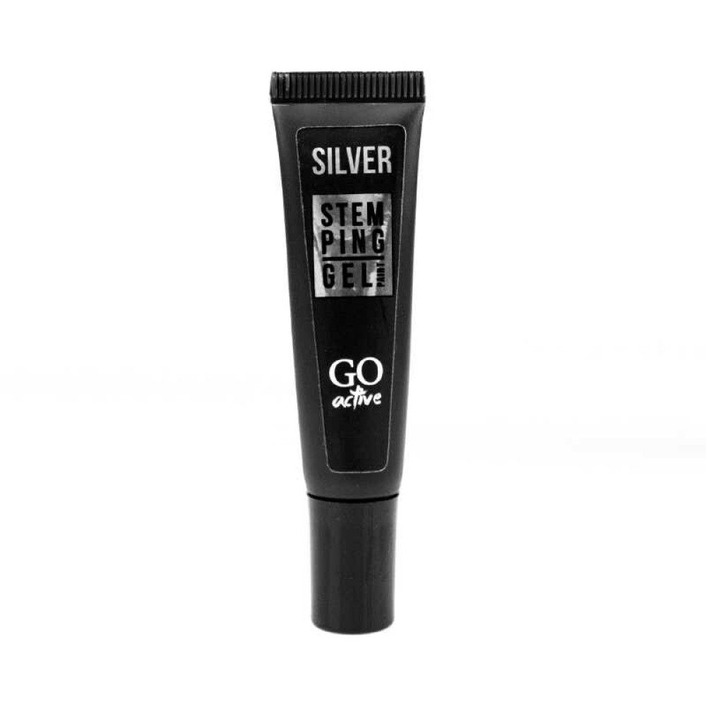 Гель-краска для стемпинга GO Active 2в1 Stamping Gel Silver. цвет серебро. 8 мл
