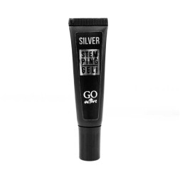 Гель-фарба для стемпінга GO Active 2в1 Stamping Gel Silver. колір срібло. 8 мл