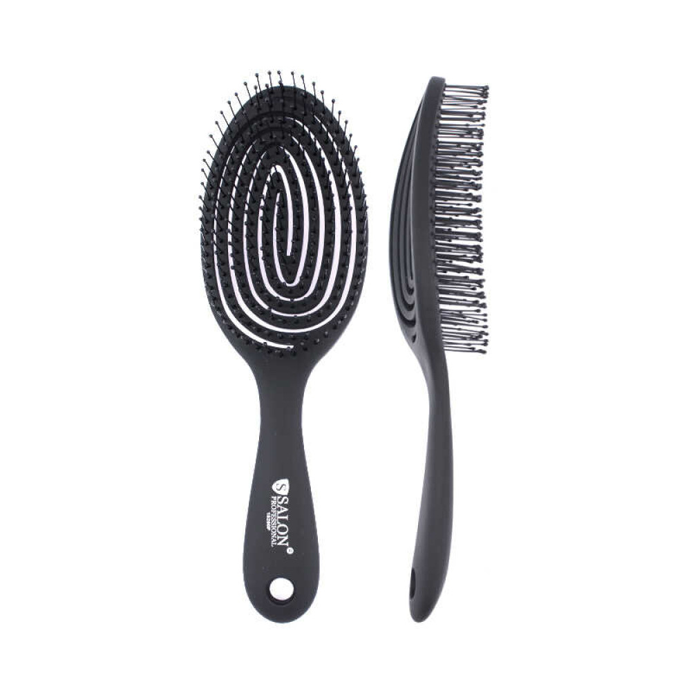 Расческа для волос Salon Professional 18200P. 23х7.5 см. матовая. цвет черный