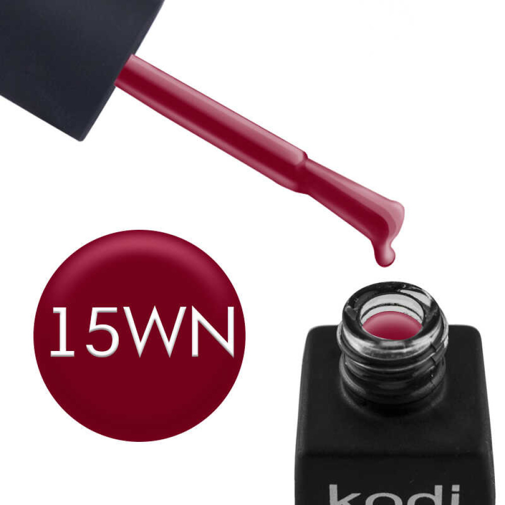 Гель-лак Kodi Professional Wine WN 015 бордовий. 8 мл